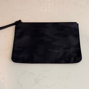 Athleta Black Camo Wristlet Pouch